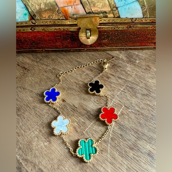 Colorful Flower Charm Bracelet - Picture 6 of 6